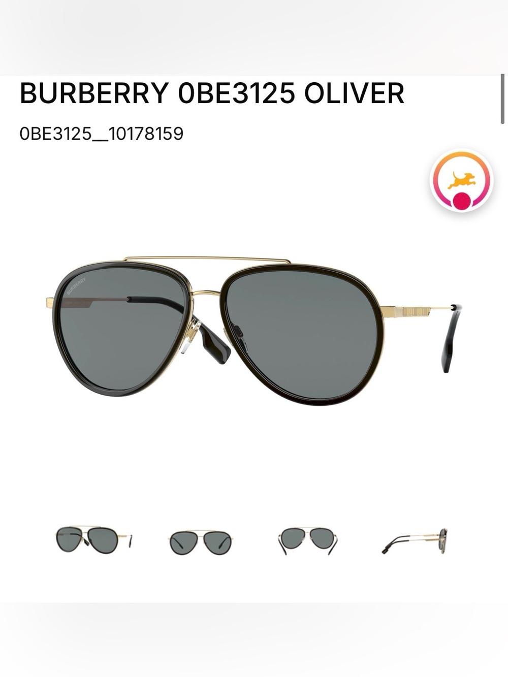 Burberry Oliver sunglasses - Picture 2 of 6